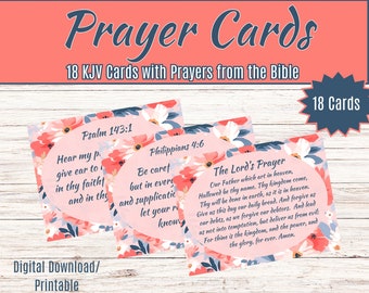 Pink Printable Prayer Bible Verse Cards Set, Inspirational Scripture Cards, Digital Download, Religious Printables