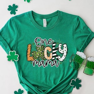 One Lucky Mama Shirt, Lucky shirt, Gift For Mom, Lucky Charm, saint patricks day, shamrock shirt, st patricks day, irish, four leaf clover,