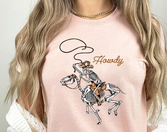 Howdy Dancing Skeleton western shirt,Howdy Shirt, dancing skeleton, texas sweatshirt, Western Graphic Tee, western sweatshirt, country music