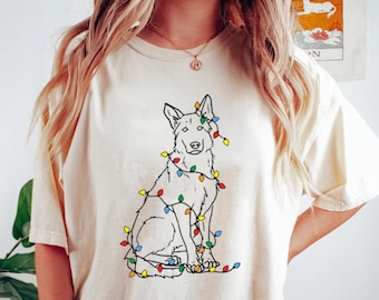 German Shepherd Christmas Sweatshirt, Christmas German Shepherd Shirt, Cute Dog Mom Sweatshirt, Dog Lover Family Gift, Women Christmas Shirt