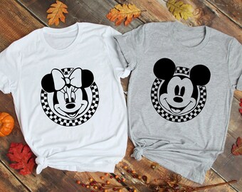 Retro Disney Shirts, Mickey Checkered Shirt,Retro Disney Shirts, Disney Shirts Women, Disney Family Shirts, Minnie Mouse tee, disneyworld