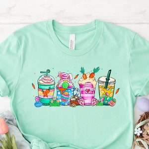 Easter coffee shirt, easter sweatshirt, coffee sweatshirt, easter shirt,  bunny shirt, Egg Shirt,  Bunny with Glasses, Bunny Lover Gift,