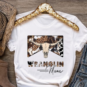 Wranglin Mama shirt,mommy and me outfits, Western Clothes, mama and mini, Country Shirts, Western Graphic Tee, western shirt, cowboy shirt,