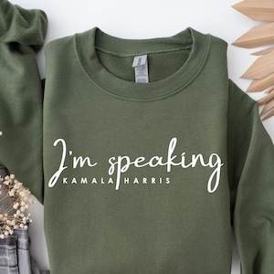 Kamala Harris Tshirt - Madam Vice President - I&#39;m Speaking Vintage Look Design - Short-Sleeve Crew Neck Unisex T-Shirt