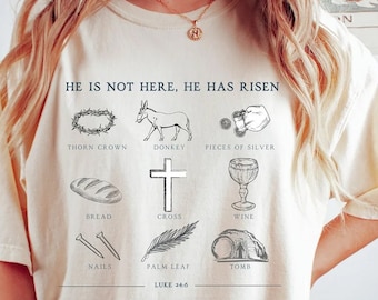 Er ist nicht hier, er ist auferstanden, Ostern Shirt, christliches Shirt, Jesus Ostern Shirt, Jesus Christus Ostern, Hasenshirt, Glaube Shirt,