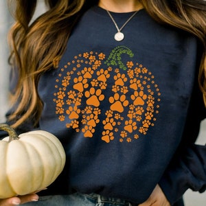 paw pumpkin shirt, paw print shirt, pumpkin dog shirt, dog halloween shirt,retro pumpkin, Halloween Shirt, Halloween Sweatshirt,Thanksgiving