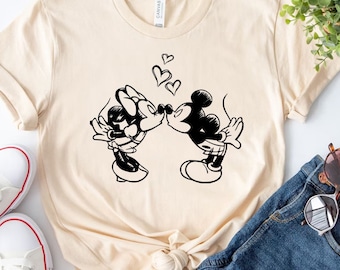 Vintage Mickey and Minnie Shirt,minnie mouse shirt, disney unisex shirt, Vintage Mickey Shirt, Mickey ears shirt, disney shirt,disney shirts