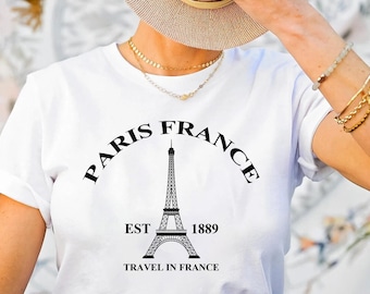 Paris France Shirt, Eiffel Tower Shirt, Travel To France Shirt, Gift For Paris Lover, France Souvenir, Designer Gift, Vacation in Paris Tee