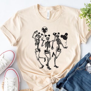 Disney Skeleton Shirt, Skeleton Mickey T-Shirt, Mickey Balloon Shirt,Dancing Skeleton Tee, Dancing Skeletons, funny, Skeleton Mickey,