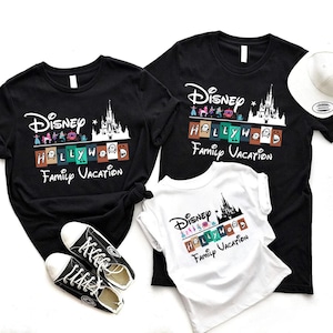 Camiseta personalizada de Disney Hollywood Studios, camiseta de vacaciones familiares de Disney, camiseta familiar de Disney, camiseta personalizada de Disneyland, camisetas a juego de Disney
