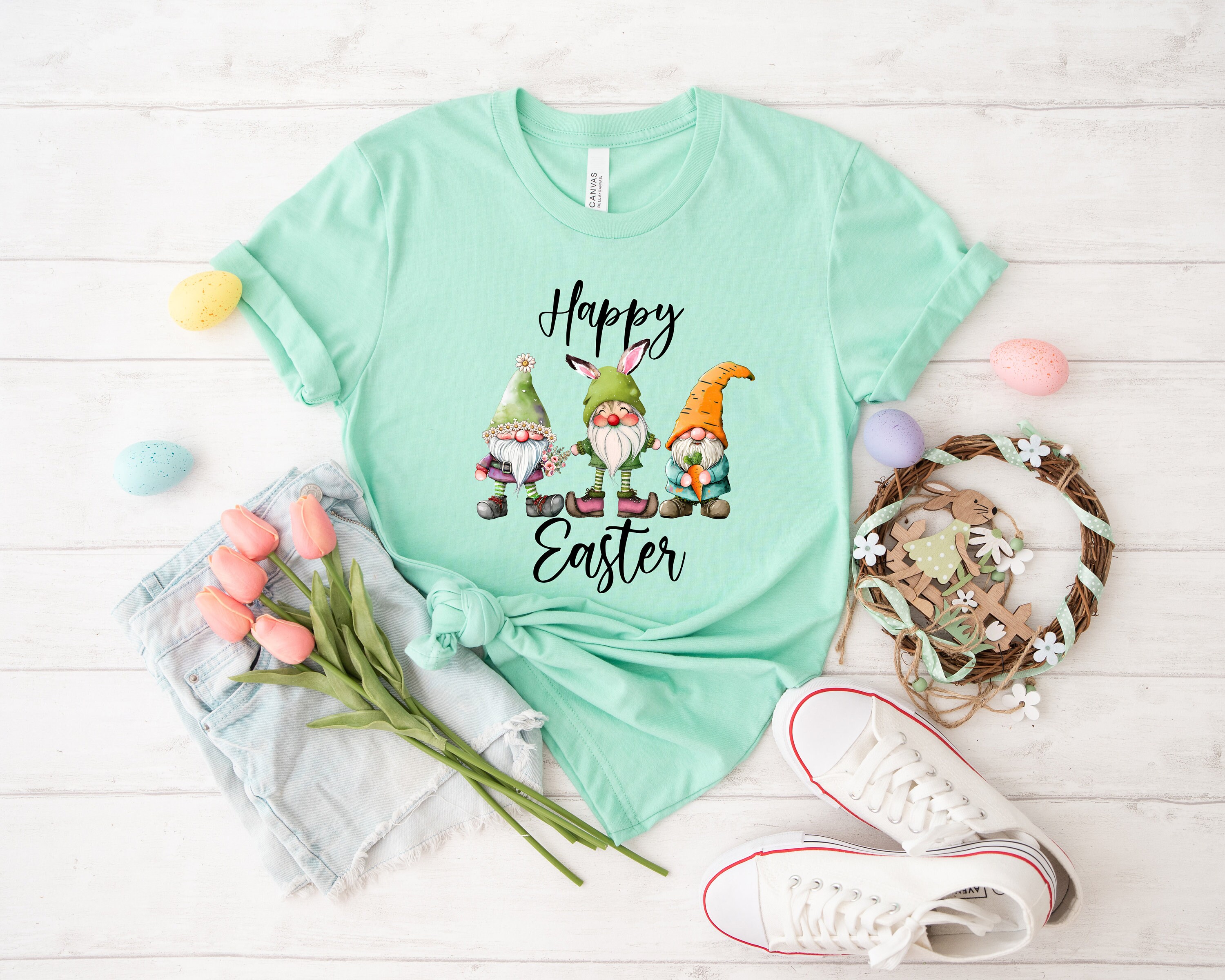 Discover Happy easter gnome shirt, gnome shirt, easter shirt, happy easter, bunny T-Shirt