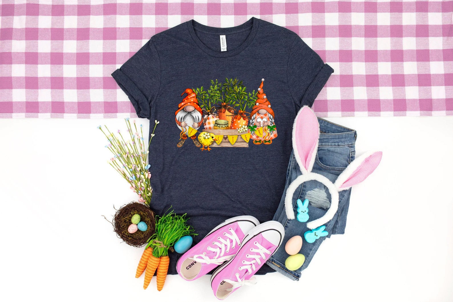 Discover Easter gnome shirt, easter shirt,  bunny shirt, Egg Shirt,  Bunny with Glasses, Bunny Lover T-Shirt