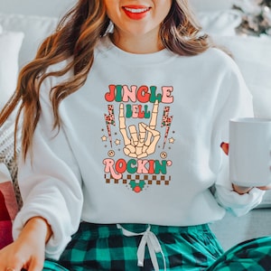 Jingle Bell Shirt, Rockin Shirt, Skeleton Christmas, Rock and Roll, Jingle Bell, jingle bell gifts, christmas season tee, Jingle Bell Rock, image 4