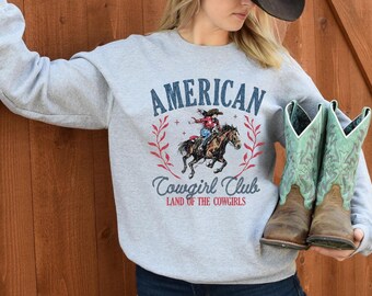 Amerikaans cowgirl shirt, 4 juli shirt, Onafhankelijkheidsdag shirt, Amerikaans meisjesachtig shirt, patriottisch shirt, western 4 juli t-shirt