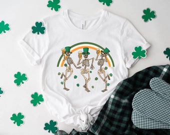 St. Patrick's skeleton shirt,St Patty's Skeleton, Dancing Skeleton, Funny St Patrick's,  irish shirt,  saint patricks day, shamrock shirt,