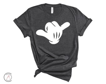 Disney Hand T-Shirt, Rose Gold Glitter, Disneyland Trip Outfit