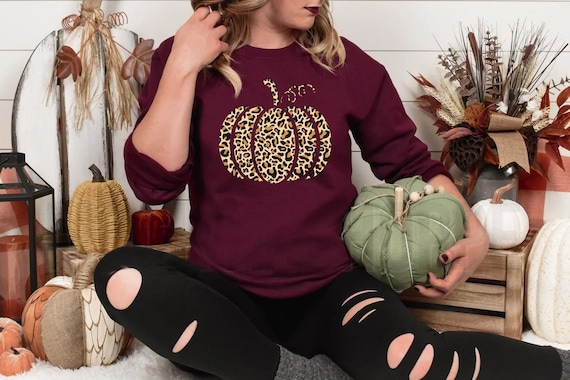 Cheetah pumpkin shirt, leopard pumpkin, pumpkin shirt, thanksgiving hoodie, halloween shirt, fall shirt, fall sweatshirt, cute pumpkin shirt
