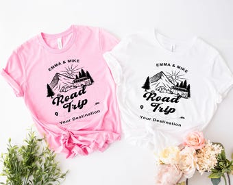 Chemise de road trip personnalisée, Road Trip 2024, Chemise de road trip en famille, Road trip pour filles, Chemise de voyage, Chemise d'aventure, T-shirt de vacances en famille, Cadeau de voyageur