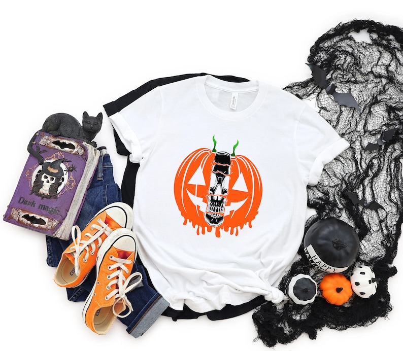 Halloween Kürbis, Floral Kürbis Shirt, Kürbis verlangen t-Shirt, Kürbis-Gewürz-Shirt, Halloween-Shirt, Herbst-Shirt, Halloween-Party-t-Shirt, Bild 6