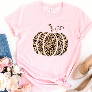 Kürbis-Shirt mit Gepardenmuster, Kürbis-Shirt mit Leopardenmuster, Kürbis-Shirt, Thanksgiving-Hoodie, Halloween-Shirt, Herbst-Shirt, Herbst-Sweatshirt, süßes Kürbis-Shirt Bild 6