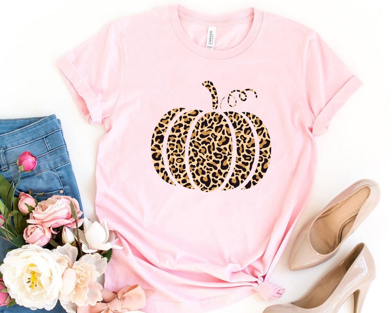 Kürbis-Shirt mit Gepardenmuster, Kürbis-Shirt mit Leopardenmuster, Kürbis-Shirt, Thanksgiving-Hoodie, Halloween-Shirt, Herbst-Shirt, Herbst-Sweatshirt, süßes Kürbis-Shirt Bild 6