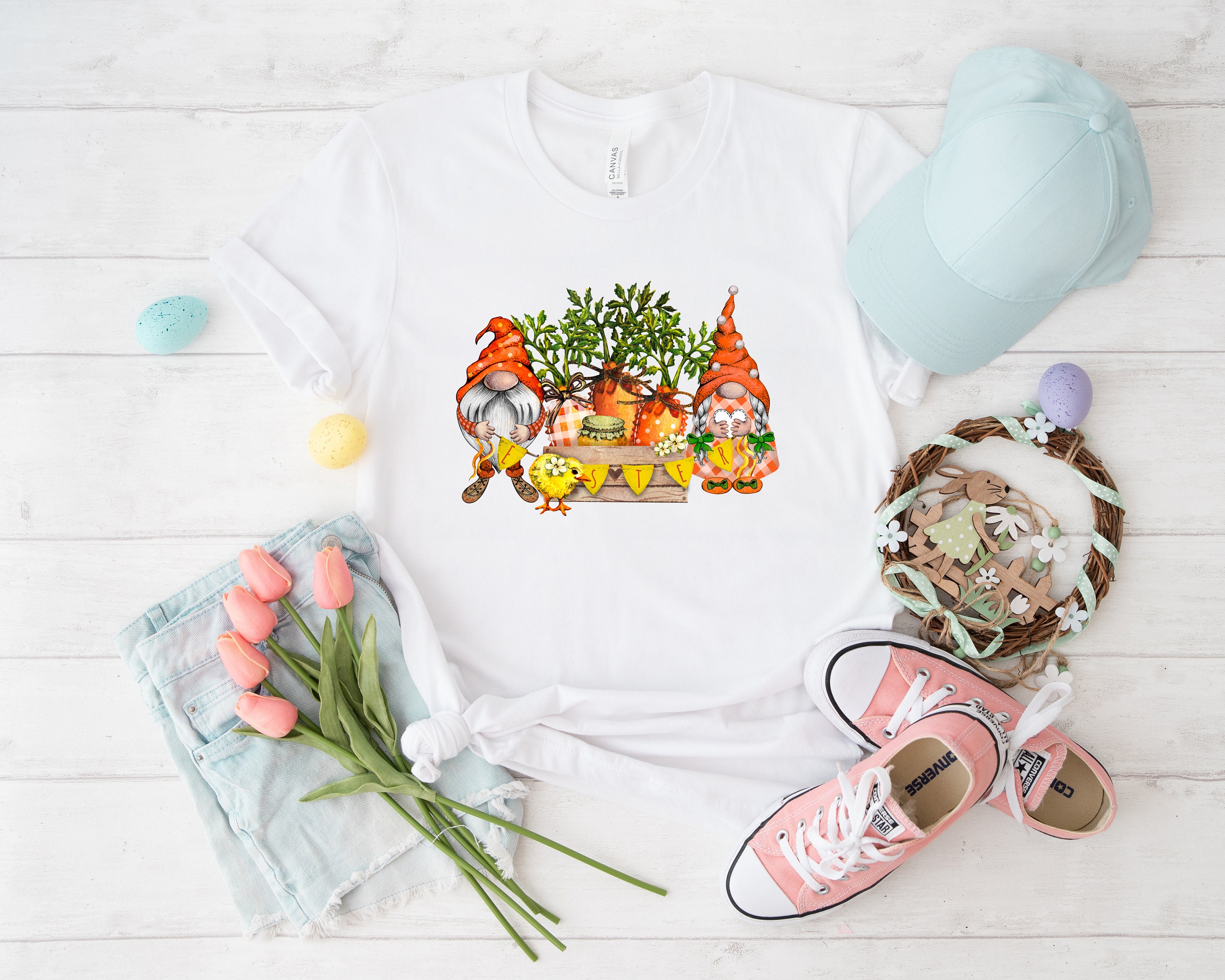 Discover Easter gnome shirt, easter shirt,  bunny shirt, Egg Shirt,  Bunny with Glasses, Bunny Lover T-Shirt