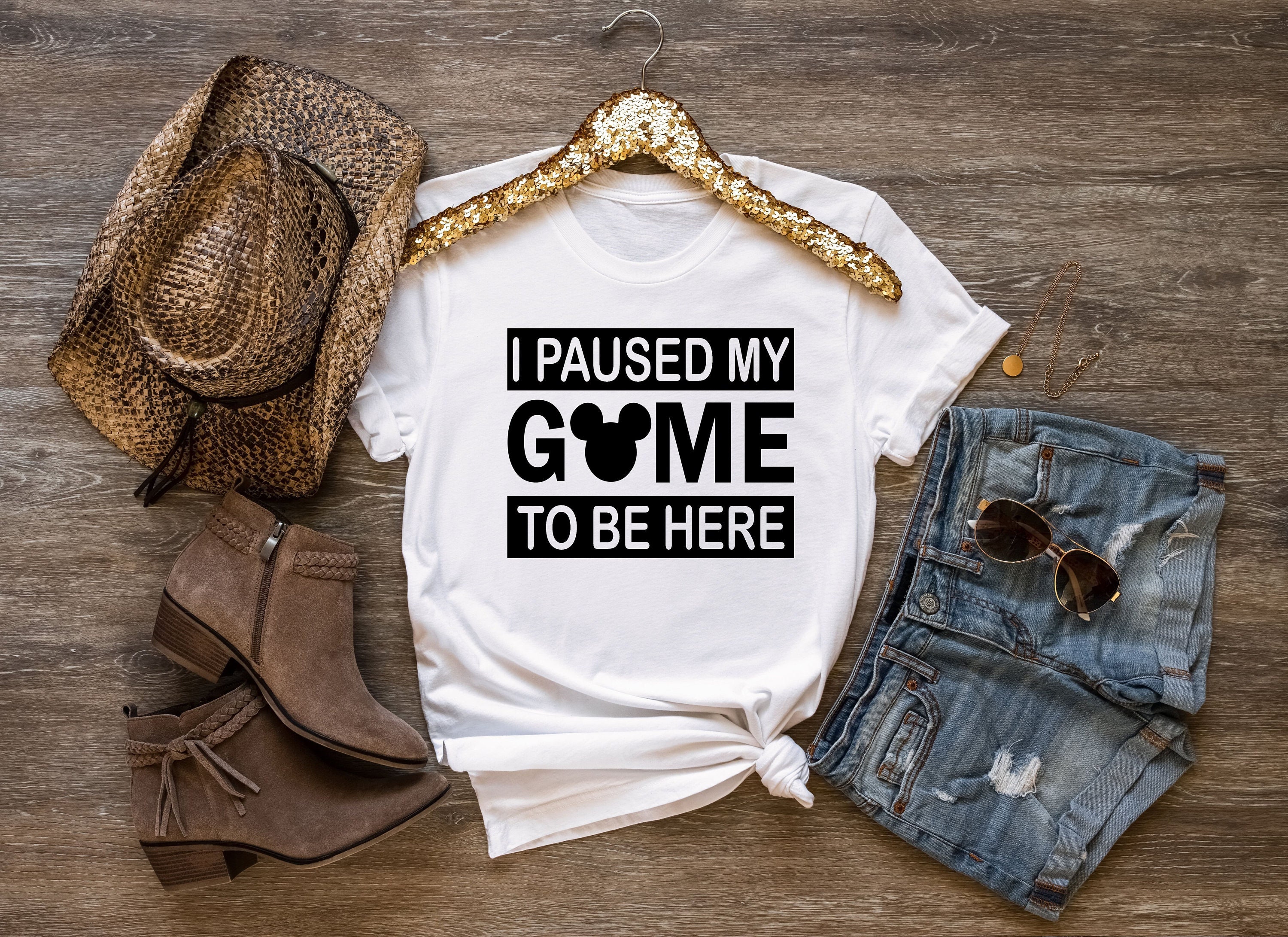 I Paused My Game to Be Here Disney Shirt, Disney Kids Shirt, Mickey Shirt, Disney Gamer Tee, Disney Men Tee, Funny disney boys gift shirt