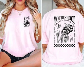 Mutterschaft Manchmal rocke ich es Manchmal rockt es mich Shirt, Mama Shirt, Mama Shirt, Rocker Mama Geschenke, Muttertagsgeschenk Shirt, Rocker Mama T-Shirt