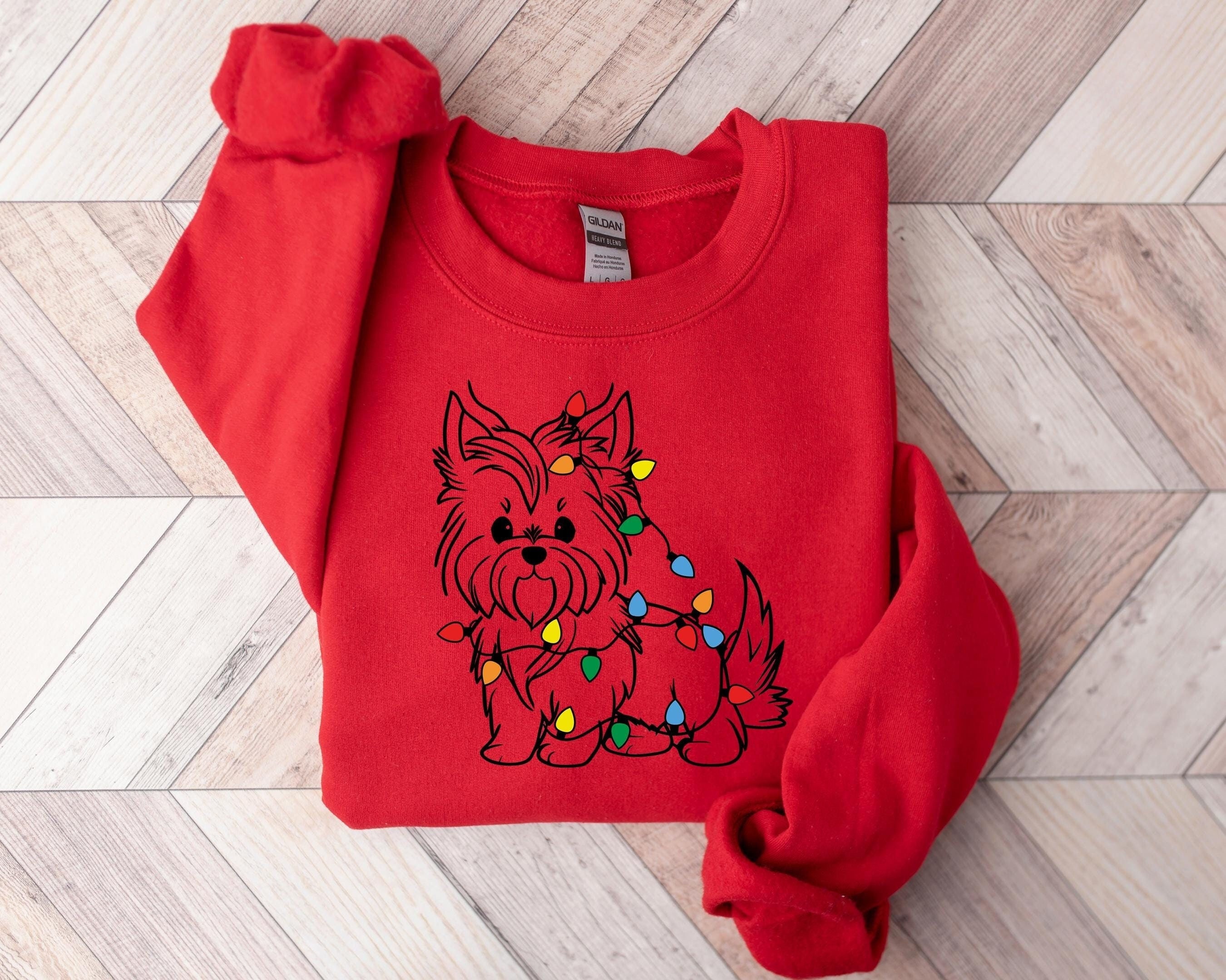 トップス vintage Yorkshire Terrier sweat Yorkie Sweatshirt - Etsy