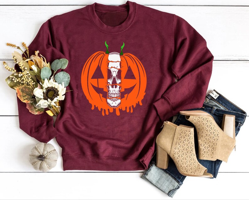 Halloween Kürbis, Floral Kürbis Shirt, Kürbis verlangen t-Shirt, Kürbis-Gewürz-Shirt, Halloween-Shirt, Herbst-Shirt, Halloween-Party-t-Shirt, Bild 4