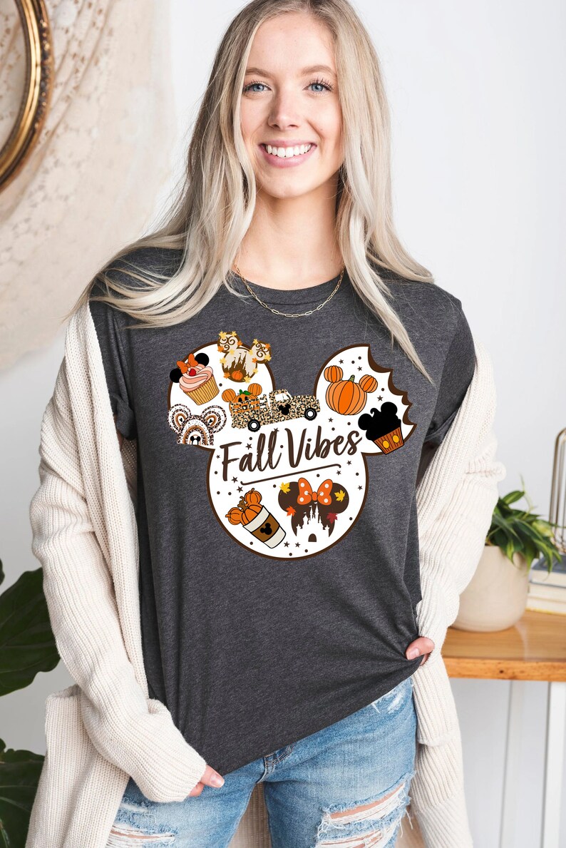 Disney Halloween shirt, Disney Head, thanksgiving outfit, Thankful Tee, thanksgiving family, Fall Vibes, Cute Fall Disney Mickey Shirt image 6