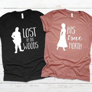 Anna and Kristoff Frozen Couple Shirts / Lost in the Woods / True North / Disney Couple Shirts / Disney Frozen T-Shirt / Men Women Plus Size