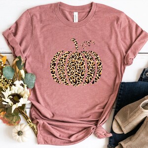 Kürbis-Shirt mit Gepardenmuster, Kürbis-Shirt mit Leopardenmuster, Kürbis-Shirt, Thanksgiving-Hoodie, Halloween-Shirt, Herbst-Shirt, Herbst-Sweatshirt, süßes Kürbis-Shirt Bild 5