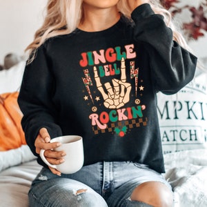 Jingle Bell Shirt, Rockin Shirt, Skeleton Christmas, Rock and Roll, Jingle Bell, jingle bell gifts, christmas season tee, Jingle Bell Rock, image 2