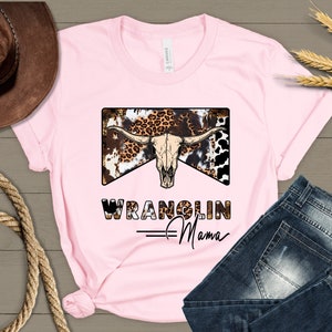 Wranglin Mama shirt,mommy and me outfits, Western Clothes, mama and mini, Country Shirts, Western Graphic Tee, western shirt, cowboy shirt, image 4