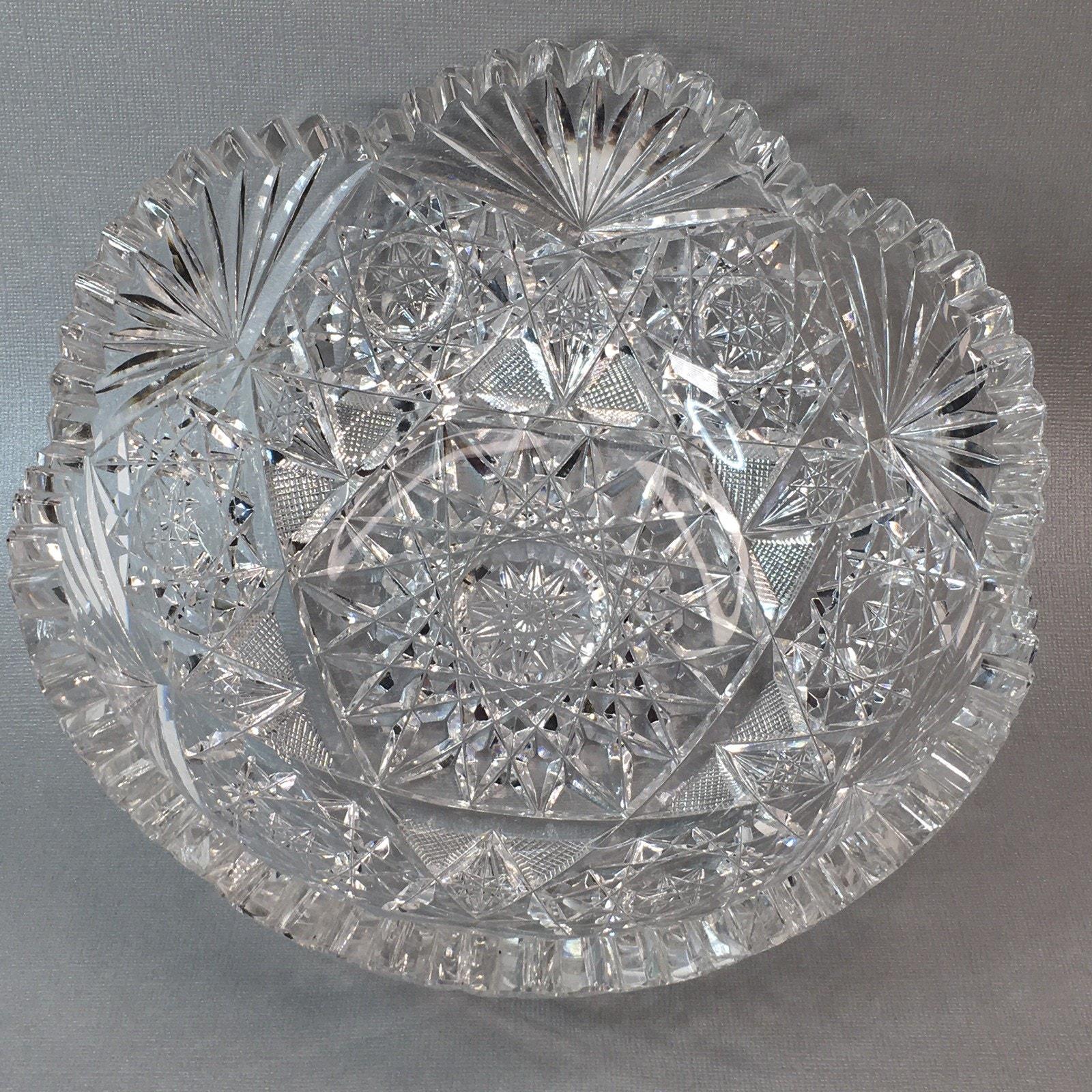 Antique Crystal Bowl - Etsy