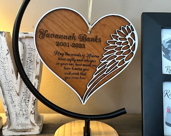 Memorial Poem Hanging Sign Laser Ready File SVG  Laser Cut Ornaments Glowforge File Project Sympathy SVG