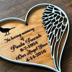 Memorial Hanging Sign Customizable Laser Ready File SVG Laser Cut Ornaments Glowforge File Project