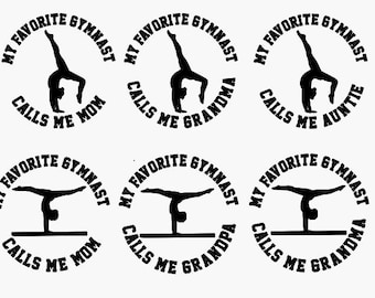 My favorite gymnast SVG gymnast mom svg gymnast family svg Bundle Laser Ready File Glowforge File
