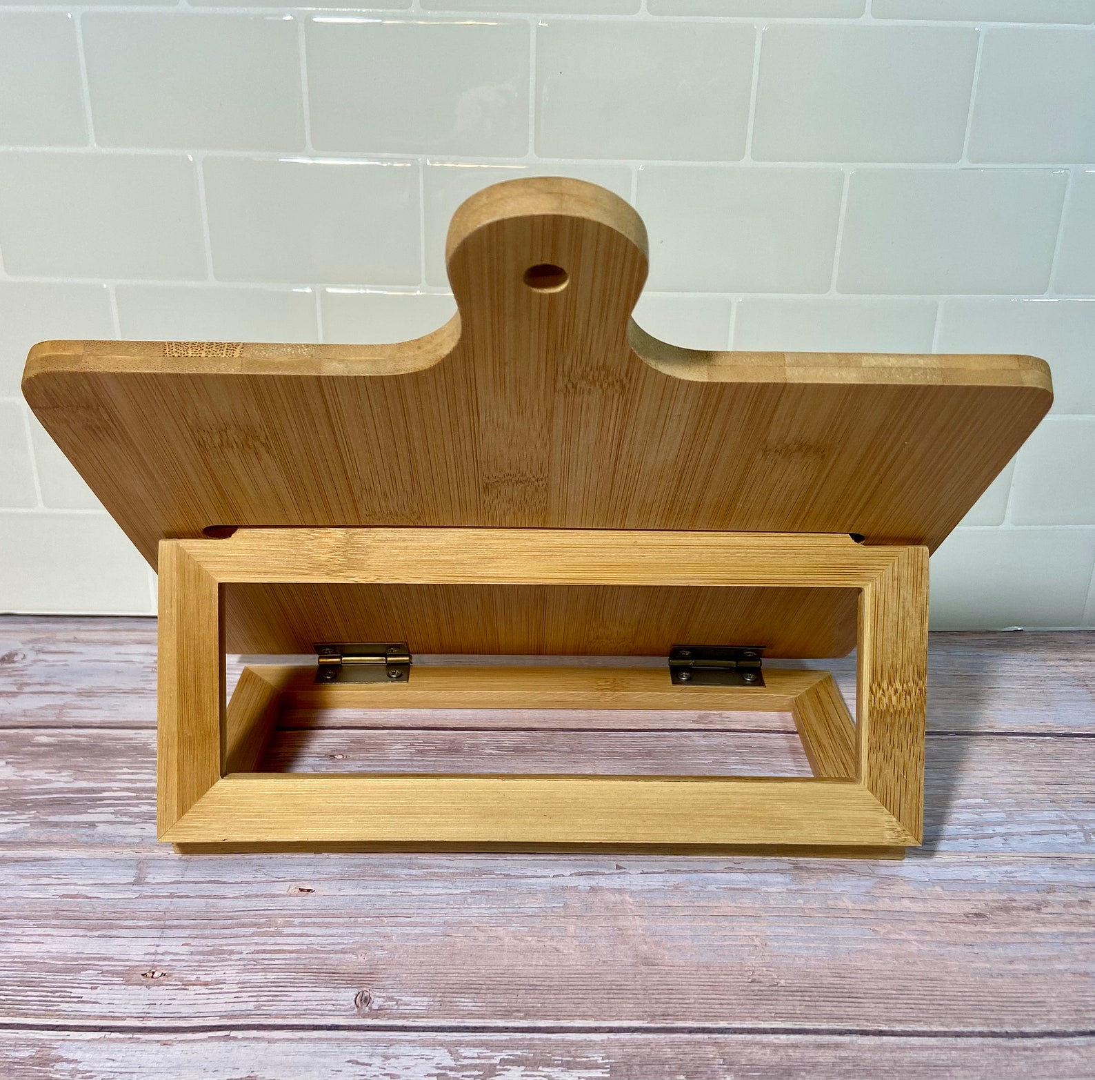 Personalized Wooden Recipe Book Holder Wood Cookbook Stand Etsy