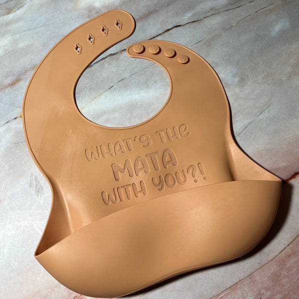 Personalized Engraved Quote Silicone Baby Bib - Custom Baby Name - Custom Baby Shower Gift - Custom Baby Gift name - Custom Baby Bib