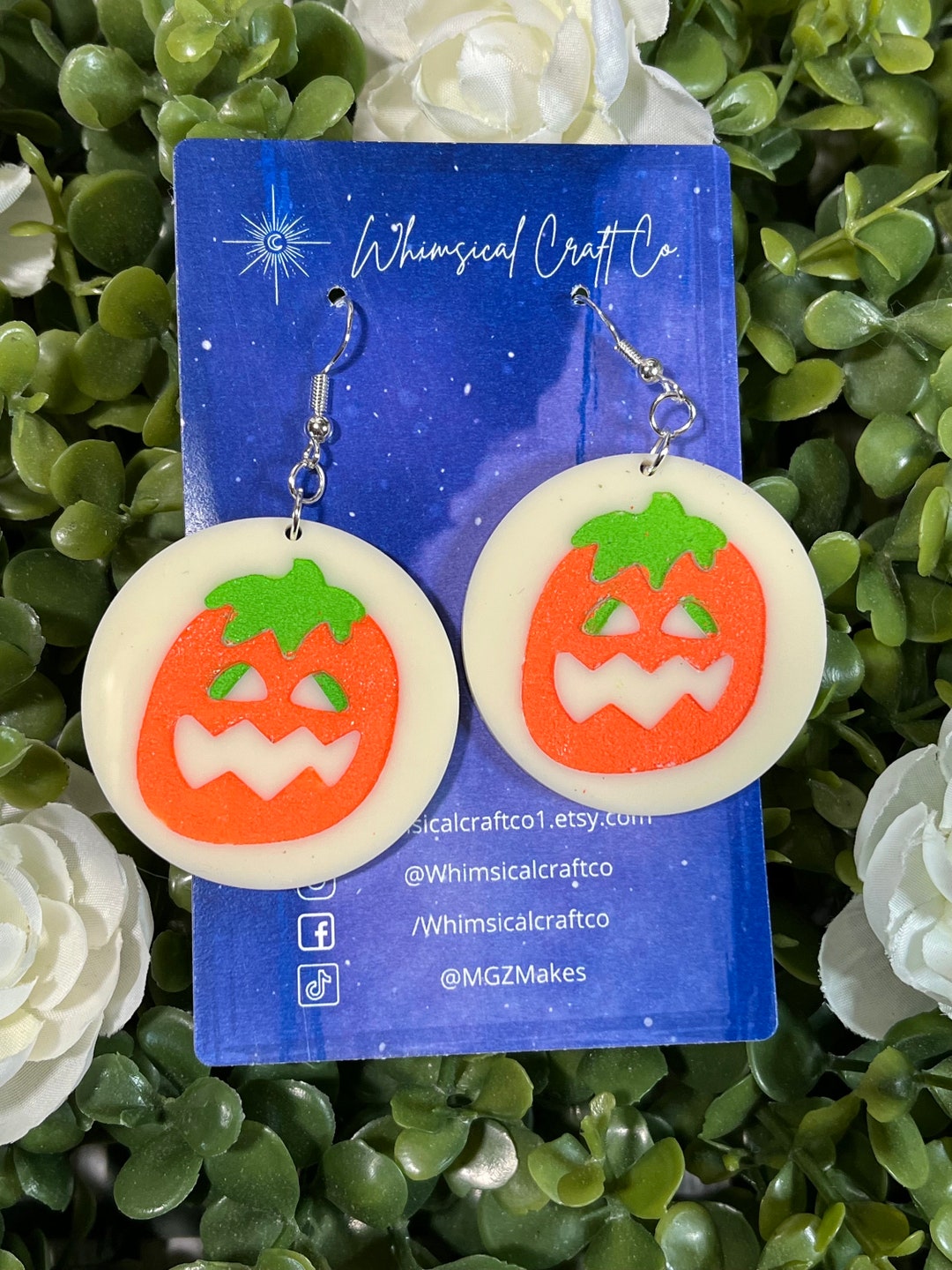 Halloween Pumpkin Sugar Cookie Earrings Halloween Earrings Halloween