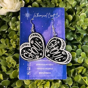 Halloween Ghoul at Heart Earrings - Halloween Earrings - Spooky Jewelry - Monster earrings - ghost Earrings - Goth Emo Earrings - Ghoulies