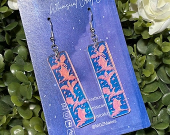 Iridescent Dragon Earrings: BookTok Fantasy Jewelry Reader Gift