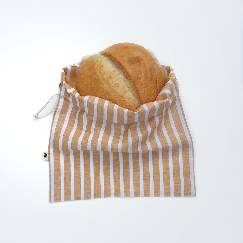 Personalized bread bag for homemade bread. Reusable linen Etsy