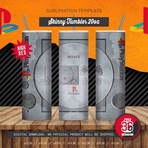 BEST Retro GAMING Consoles 20oz Skinny Tumbler, Sublimation Designs for Straight/Tapered Tumbler PNG File Digital Instant Download