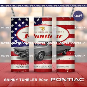 Digital design PONTIAC Muscle Car 20oz Skinny Tumbler, Sublimation Designs for Straight/Tapered Tumbler PNG File Digital Download