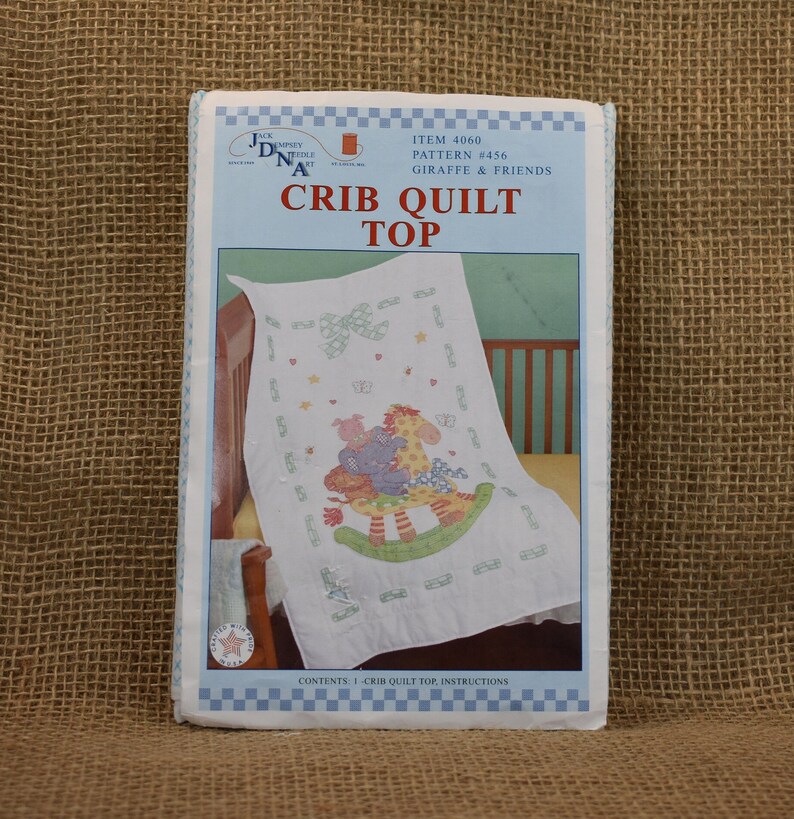 Jack Dempsey Needle Art giraffe & Friends Crib Etsy