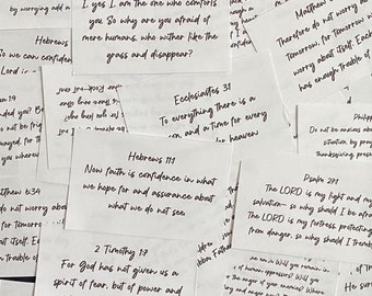 Tarjetas con versículos bíblicos para aliviar la ansiedad, imprimibles (descarga digital)
