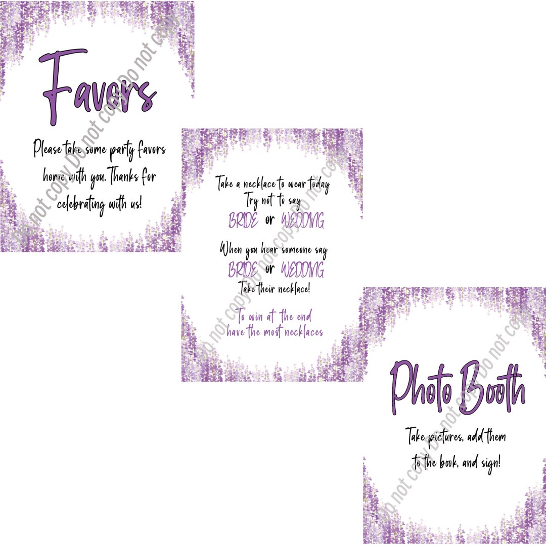 Bridal Shower Signs Printable Bridal Shower Favors Sign Photobooth Sign
